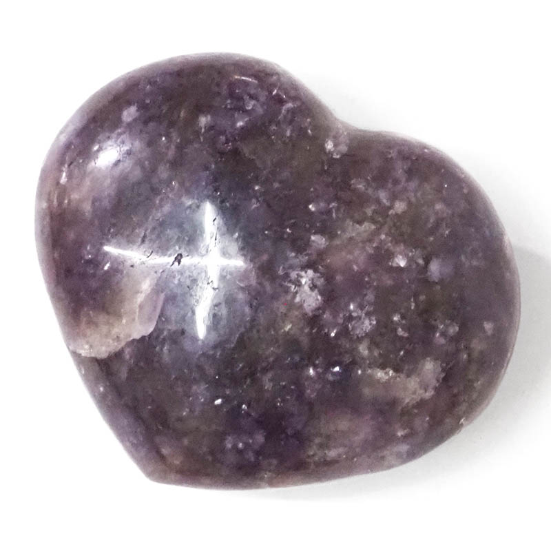 Natural Lepidolite Polished Heart Palm Stone 3 Natural Lepidolite Polished Heart Palm Stone | Himalayan Salt Factory
