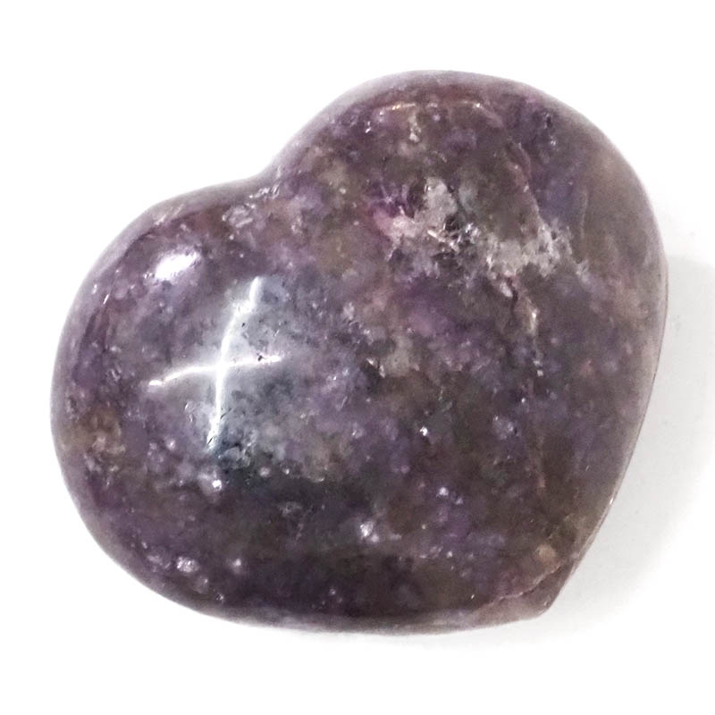 Natural Lepidolite Polished Heart Palm Stone 5 Natural Lepidolite Polished Heart Palm Stone | Himalayan Salt Factory