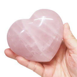 Natural Rose Quartz Polished Heart Stone DS1536 | Himalayan