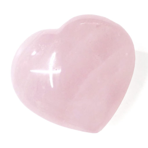 Natural Rose Quartz Polished Heart Stone DS1537 | Himalayan Salt Factory