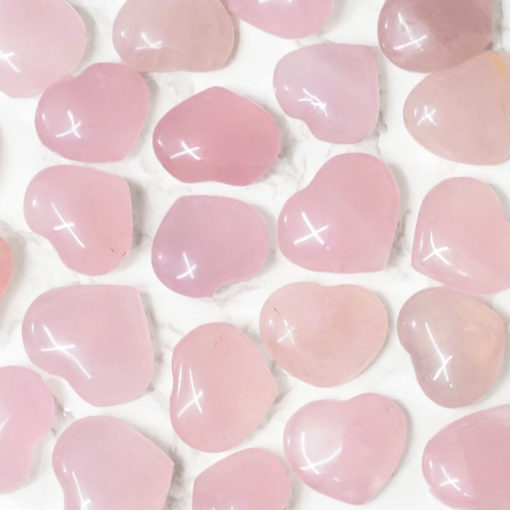 Natural Rose Quartz Polished Heart Stone - Medium | Himalayan Salt Factory