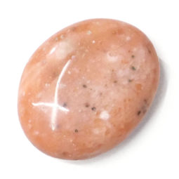 Peach Moonstone Polished Palm Stone | Himalayan Salt Factory
