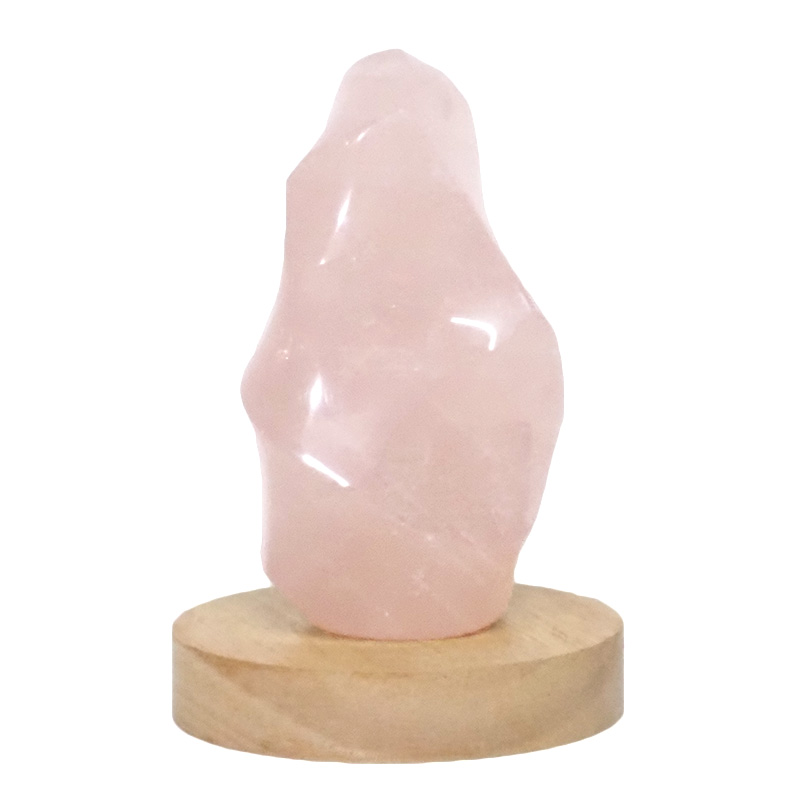 0.68kg Rose Quartz Polished Flame Crystal with LED Large Light Base DS1493 3 Rose Quartz Polished Flame Crystal with LED Large Light Base DS1493 | Himalayan Salt Factory