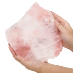 1.26kg Natural Rose Quartz Polished Slab Plate S1022 6 Rose Quartz Polished Slab Plate S1022 | Himalayan Salt Factory