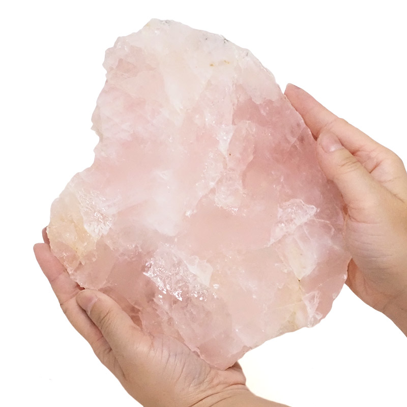 1.18kg Natural Rose Quartz Polished Slab Plate S1024 4 Rose Quartz Polished Slab Plate S1024 | Himalayan Salt Factory