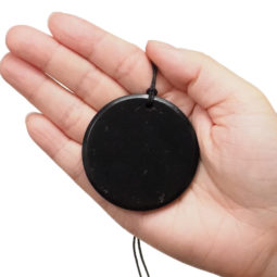 Shungite Polished Circle Necklace 5 Shungite Polished Circle Necklace | Himalayan Salt Factory