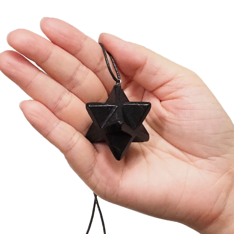 Shungite Polished Merkaba Necklace 4 Shungite Polished Merkaba Necklace | Himalayan Salt Factory