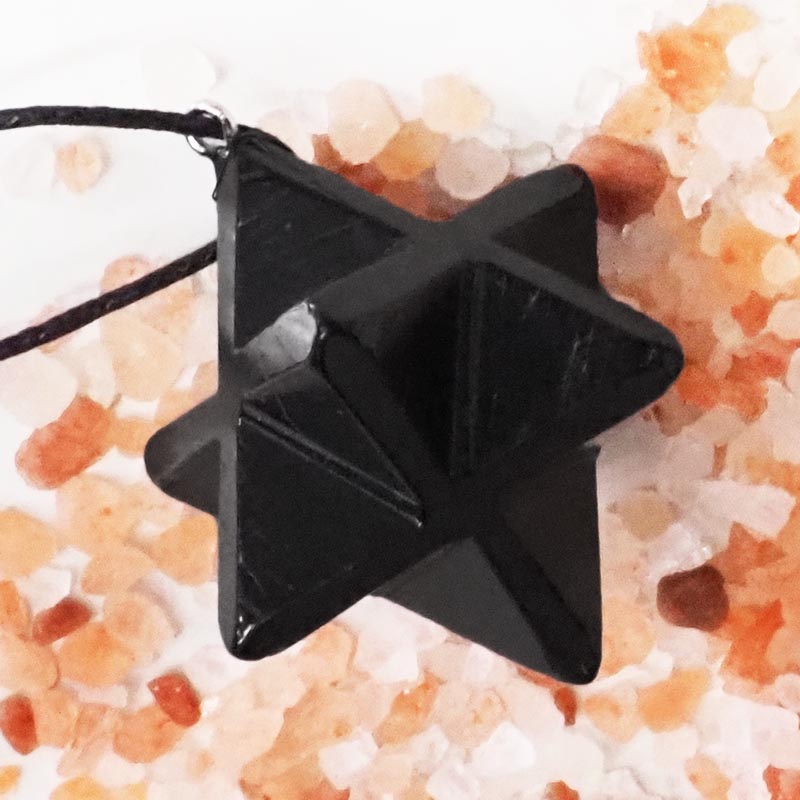 Shungite Polished Merkaba Necklace 3 Shungite Polished Merkaba Necklace | Himalayan Salt Factory
