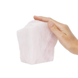 1.61kg Natural Rose Quartz Slab Self Stand J1778 | Himalayan Salt Factory