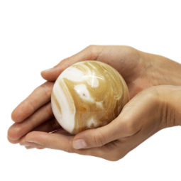 0.57kg Natural Banded Agate Polished Sphere DK29 | Himalayan Salt Factory