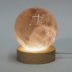 0.66kg Amethyst Crystal Sphere with LED Light Small Display Base DK61 | Himalayan Salt Factory