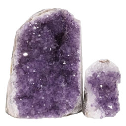 Amethyst Crystal Geode Specimen Set 2 Pieces DN1001 | Himalayan Salt Factory