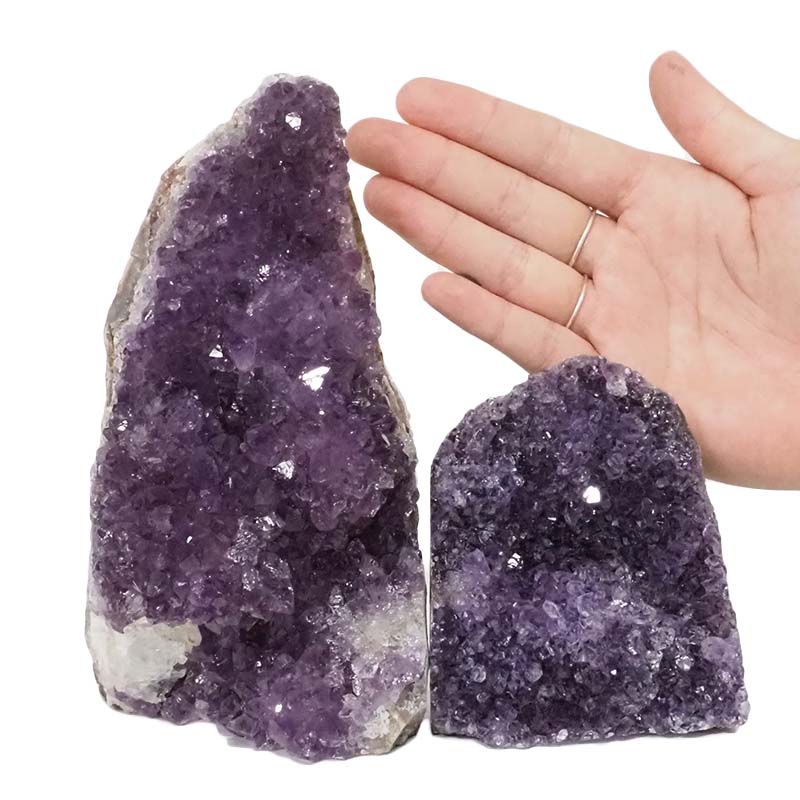 2.07kg Amethyst Crystal Geode Specimen Set 2 Pieces DN1003 4 Amethyst Crystal Geode Specimen Set 2 Pieces DN1003 | Himalayan Salt Factory