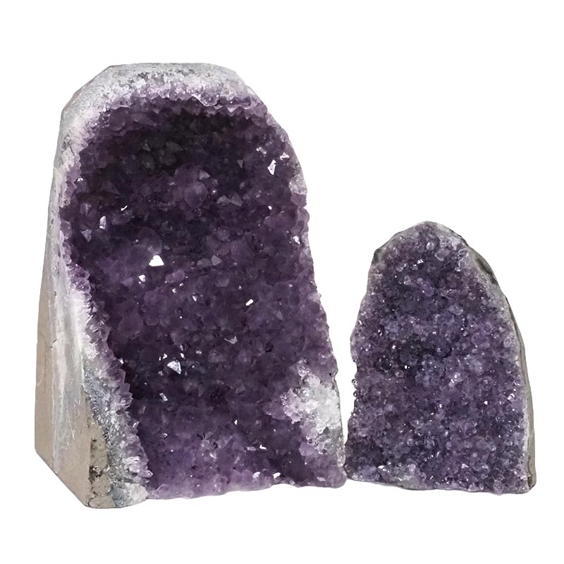 2.20kg Amethyst Crystal Geode Specimen Set 2 Pieces DN1004 3 Amethyst Crystal Geode Specimen Set 2 Pieces DN1004 | Himalayan Salt Factory