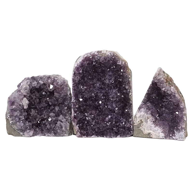 2.27kg Amethyst Crystal Geode Specimen Set 3 Pieces DN1007 3 Amethyst Crystal Geode Specimen Set 2 Pieces DN1007 | Himalayan Salt Factory