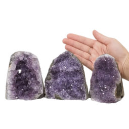 Amethyst Crystal Geode Specimen Set 2 Pieces DN1008 | Himalayan Salt Factory