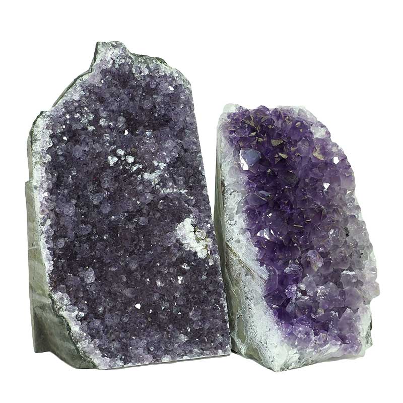 2.50kg Amethyst Crystal Geode Specimen Set 2 Pieces DN1089 3 Amethyst Crystal Geode Specimen Set 2 Pieces DN1089 | Himalayan Salt Factory