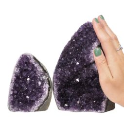 1.97kg Amethyst Polished Crystal Geode Specimen Set 2 Pieces DN1095 5 Amethyst Crystal Geode Specimen Set 2 Pieces DN1095 | Himalayan Salt Factory