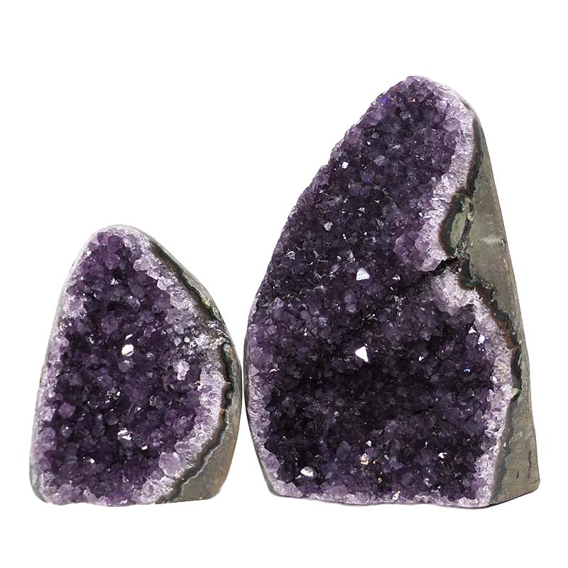 1.97kg Amethyst Polished Crystal Geode Specimen Set 2 Pieces DN1095 3 Amethyst Crystal Geode Specimen Set 2 Pieces DN1095 | Himalayan Salt Factory