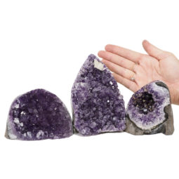 2.12kg Amethyst Polished Crystal Geode Specimen Set 3 Pieces DN1100 5 Amethyst Crystal Geode Specimen Set 2 Pieces DN1100 | Himalayan Salt Factory
