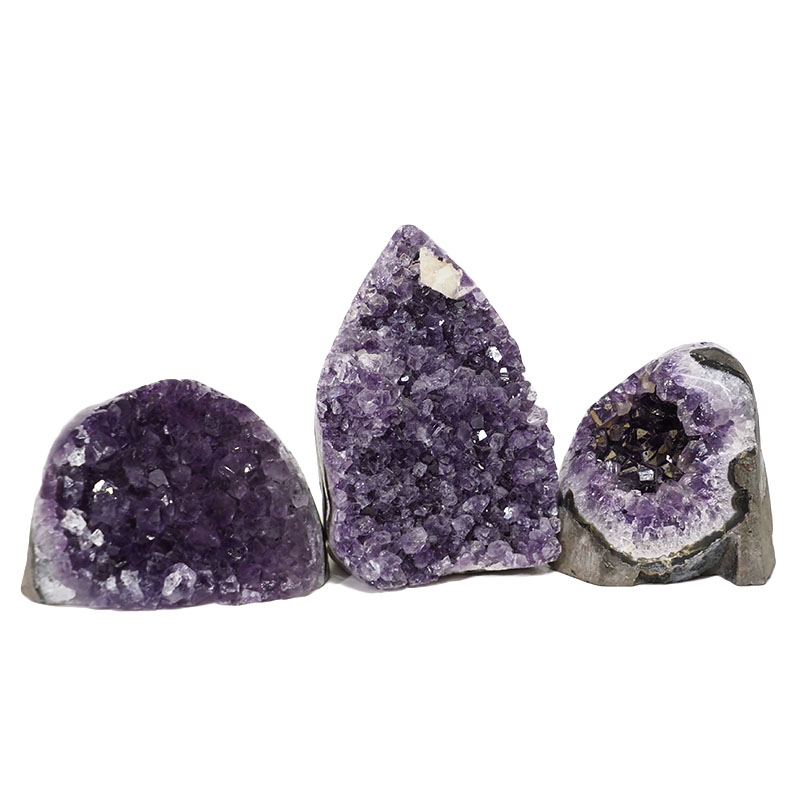 2.12kg Amethyst Polished Crystal Geode Specimen Set 3 Pieces DN1100 3 Amethyst Crystal Geode Specimen Set 2 Pieces DN1100 | Himalayan Salt Factory