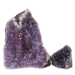 Amethyst Crystal Geode Specimen Set 2 Pieces DN1101 | Himalayan Salt Factory