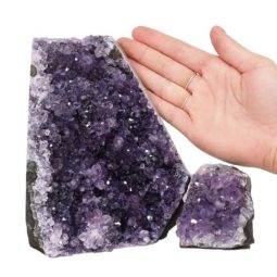 Amethyst Crystal Geode Specimen Set 2 Pieces DN1102 | Himalayan Salt Factory