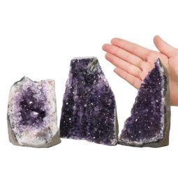 Amethyst Crystal Geode Specimen Set 2 Pieces DN1103 | Himalayan Salt Factory