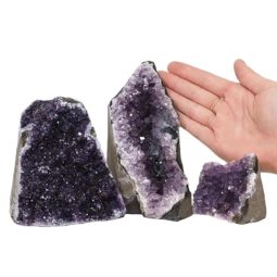 2.02kg Amethyst Crystal Geode Specimen Set 3 Pieces DN1104 5 Amethyst Crystal Geode Specimen Set 2 Pieces DN1104 | Himalayan Salt Factory