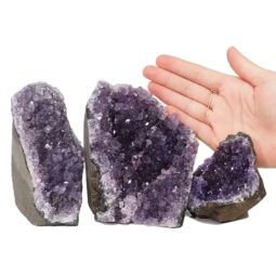 2.11kg Amethyst Crystal Geode Specimen Set 3 Pieces DN1116 5 Amethyst Crystal Geode Specimen Set 2 Pieces DN1116 | Himalayan Salt Factory