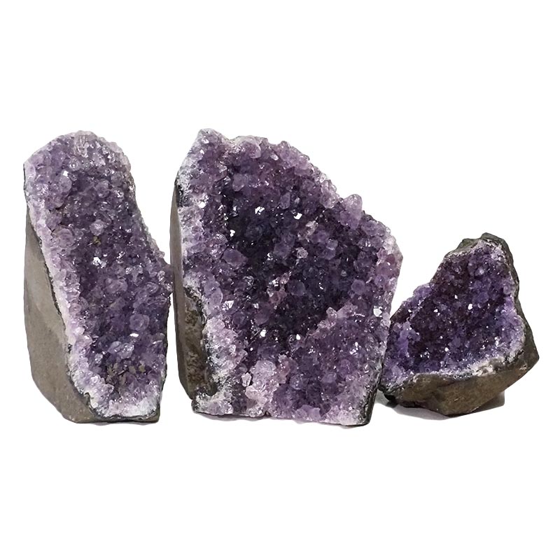 2.11kg Amethyst Crystal Geode Specimen Set 3 Pieces DN1116 3 Amethyst Crystal Geode Specimen Set 2 Pieces DN1116 | Himalayan Salt Factory
