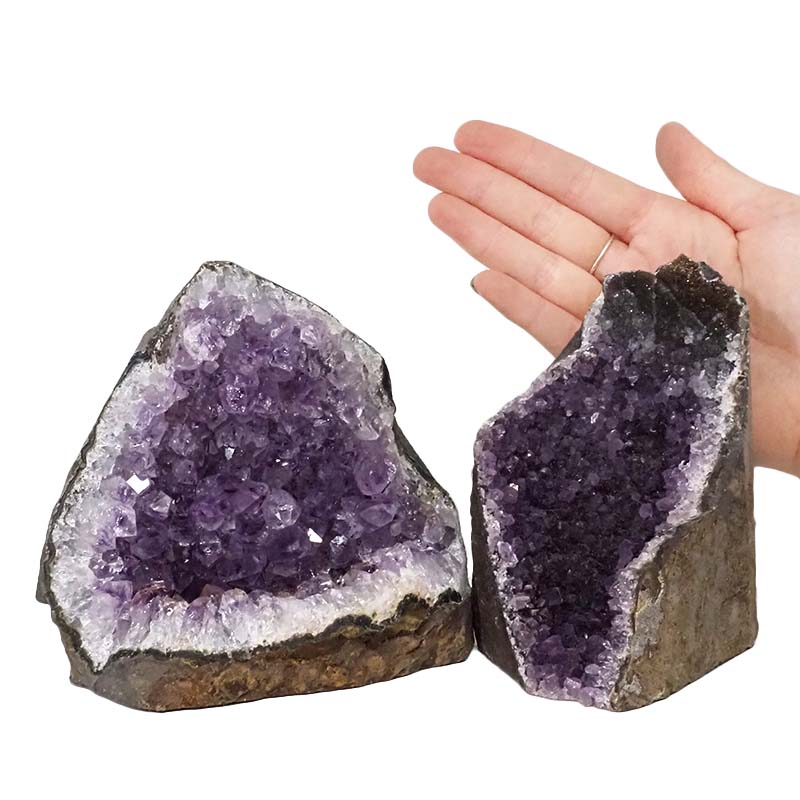2.50kg Amethyst Crystal Geode Specimen Set 2 Pieces DN1119 4 Amethyst Crystal Geode Specimen Set 2 Pieces DN1119 | Himalayan Salt Factory