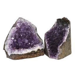 Amethyst Crystal Geode Specimen Set 2 Pieces DN1119 | Himalayan Salt Factory