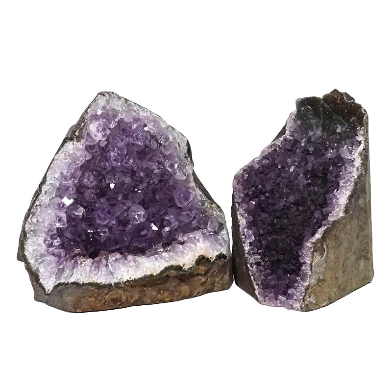 2.50kg Amethyst Crystal Geode Specimen Set 2 Pieces DN1119 3 Amethyst Crystal Geode Specimen Set 2 Pieces DN1119 | Himalayan Salt Factory