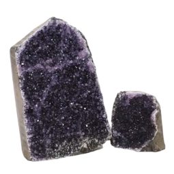 Amethyst Crystal Geode Specimen Set 2 Pieces DN1120 | Himalayan Salt Factory