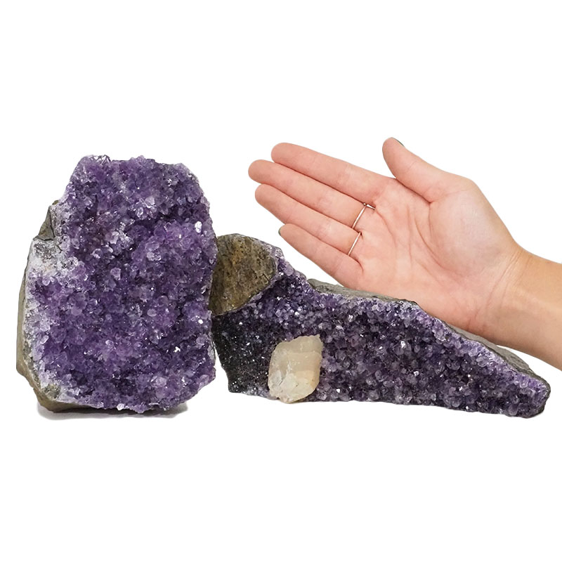 2.23kg Amethyst Crystal Geode Specimen Set 2 Pieces DN1121 4 Amethyst Crystal Geode Specimen Set 2 Pieces DN1121 | Himalayan Salt Factory