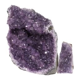Amethyst Crystal Geode Specimen Set 2 Pieces DN989 | Himalayan Salt Factory