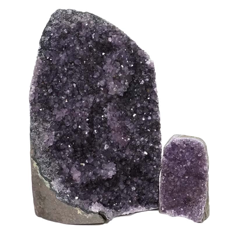 3.08kg Amethyst Crystal Geode Specimen Set 2 Pieces DN990 3 Amethyst Crystal Geode Specimen Set 2 Pieces DN990 | Himalayan Salt Factory