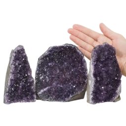 Amethyst Crystal Geode Specimen Set 2 Pieces DN991 | Himalayan Salt Factory