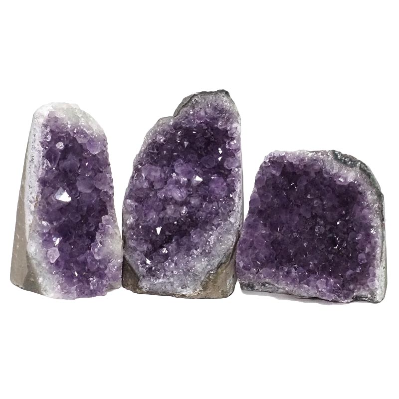 2.25kg Amethyst Crystal Geode Specimen Set 3 Pieces DN993 3 Amethyst Crystal Geode Specimen Set 2 Pieces DN993 | Himalayan Salt Factory