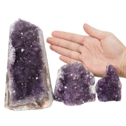 2.17kg Amethyst Crystal Geode Specimen Set 3 Pieces DN1012 5 Amethyst Crystal Geode Specimen Set 3 Pieces DN1012 | Himalayan Salt Factory