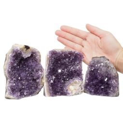 2.10kg Amethyst Crystal Geode Specimen Set 3 Pieces DN1016 5 Amethyst Crystal Geode Specimen Set 3 Pieces DN1016 | Himalayan Salt Factory