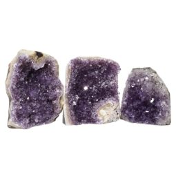 Amethyst Crystal Geode Specimen Set 3 Pieces DN1016 | Himalayan Salt Factory