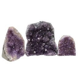 Amethyst Crystal Geode Specimen Set 3 Pieces DN1017 | Himalayan Salt Factory