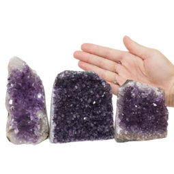2.07kg Amethyst Crystal Geode Specimen Set 3 Pieces DN1023 5 Amethyst Crystal Geode Specimen Set 3 Pieces DN1023 | Himalayan Salt Factory