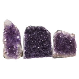 Amethyst Crystal Geode Specimen Set 3 Pieces DN1023 | Himalayan Salt Factory