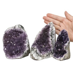 2.10kg Amethyst Crystal Geode Specimen Set 3 Pieces DN1030 5 Amethyst Crystal Geode Specimen Set 3 Pieces DN1030 | Himalayan Salt Factory