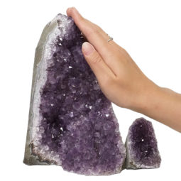 2.28kg Amethyst Crystal Geode Specimen Set 2 Pieces DN1032 5 Amethyst Crystal Geode Specimen Set 3 Pieces DN1032 | Himalayan Salt Factory