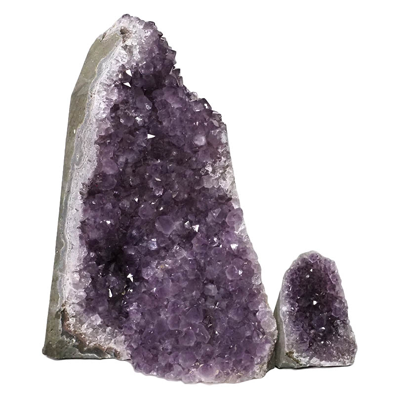 2.28kg Amethyst Crystal Geode Specimen Set 2 Pieces DN1032 3 Amethyst Crystal Geode Specimen Set 3 Pieces DN1032 | Himalayan Salt Factory
