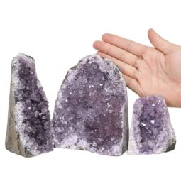 2.05kg Amethyst Crystal Geode Specimen Set 3 Pieces DN1041 5 Amethyst Crystal Geode Specimen Set 3 Pieces DN1041 | Himalayan Salt Factory
